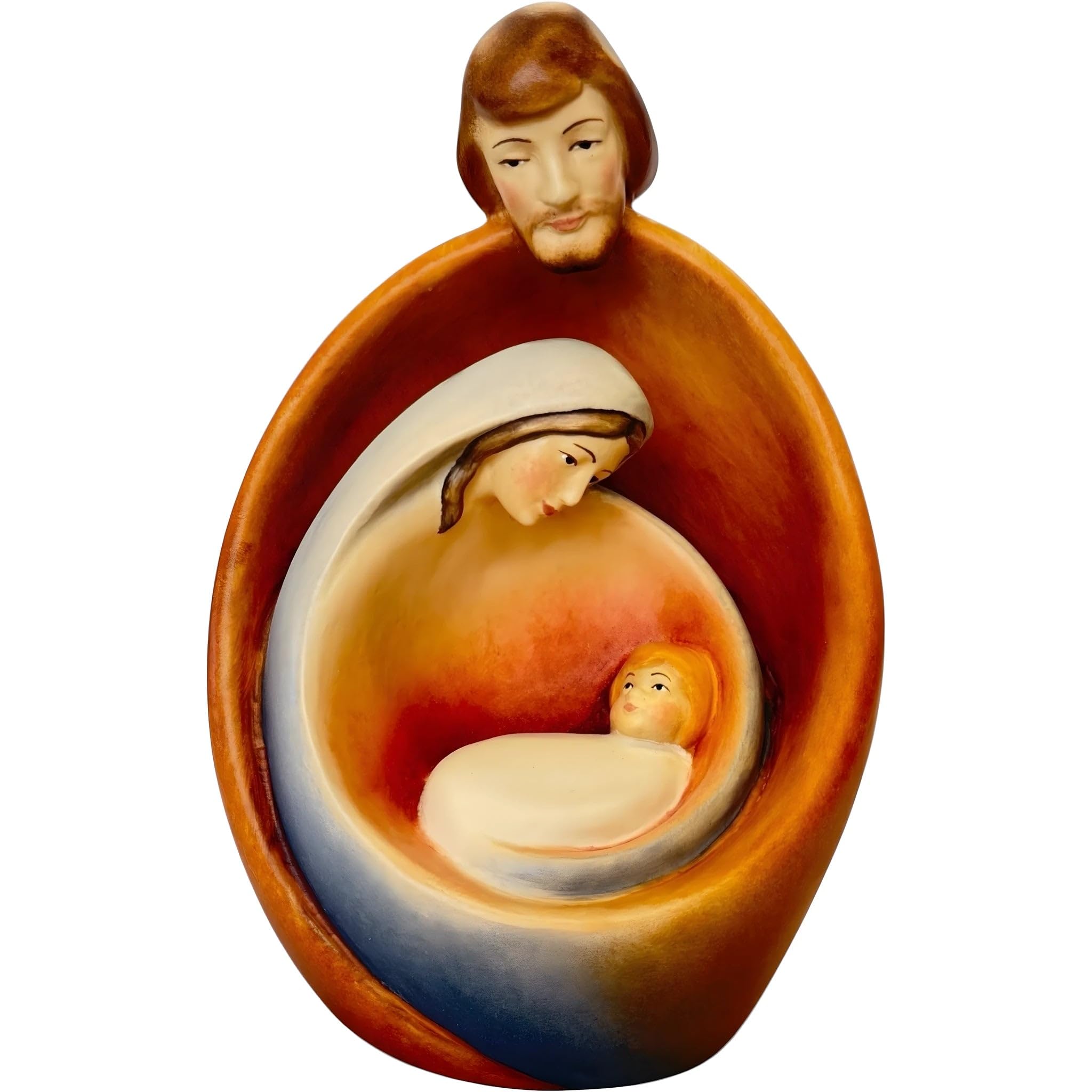 Carved Maple Wood Holy Family - Dolfi
