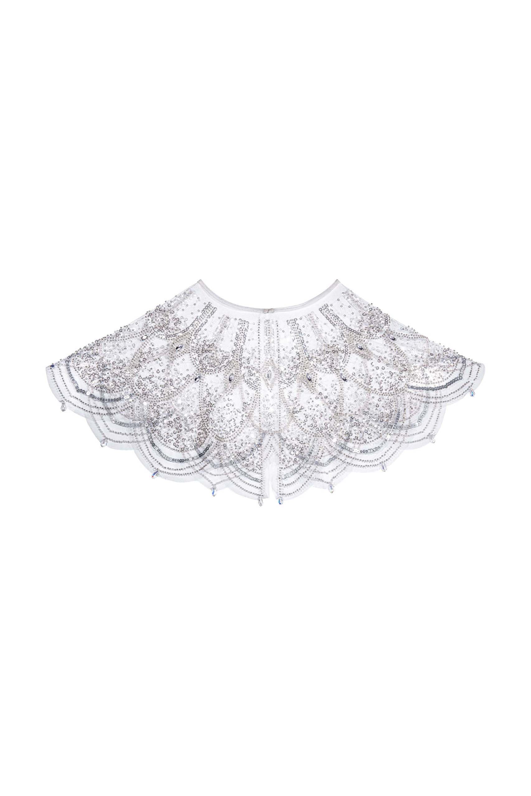 TUTULANDPrincess Cape for Girls - Sparkle Sequin Beaded Shawls and Wraps for Dresses