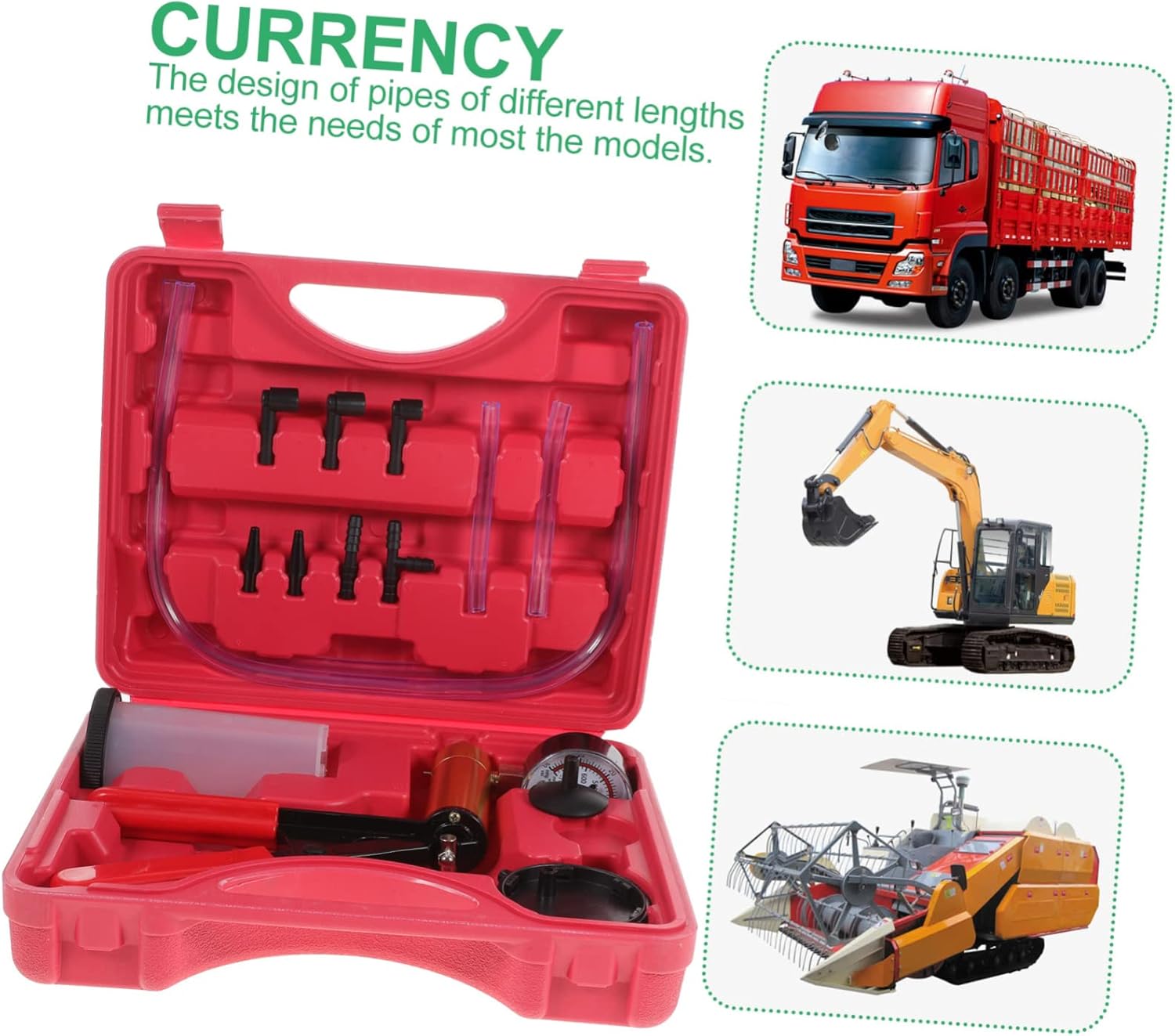 Manual Vacuum Pump Gauge Brake Bleeder Kit for Car Handheld Vacuum Pump Bleeder