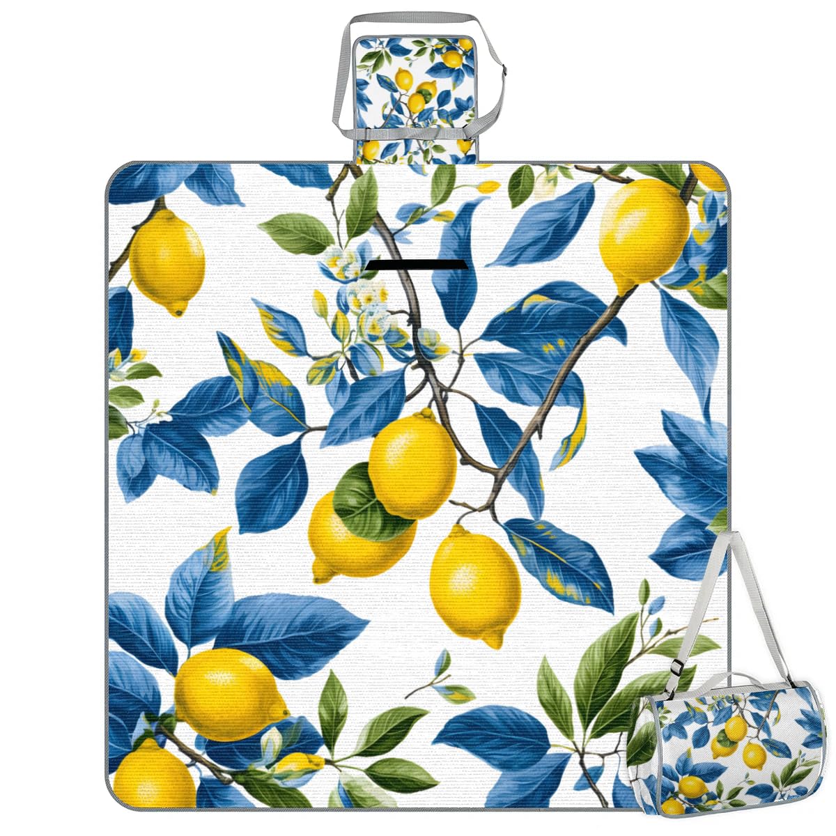 Manta de picnic de 150 x 145 cm, manta de playa plegable para exteriores, impermeable, para playa, camping, senderismo, picnic
