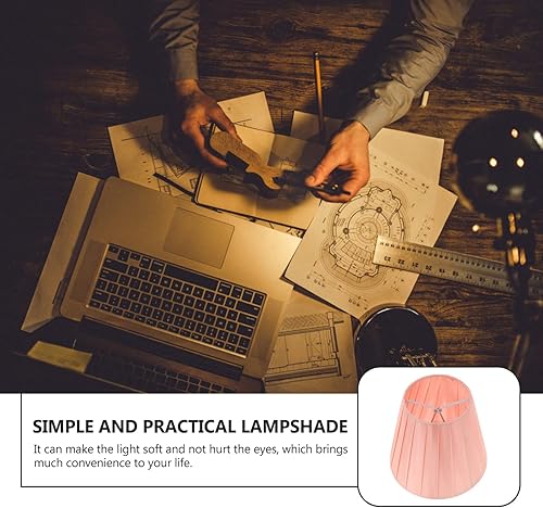 Miniatura 5 de Pantalla de lámpara de estilo europeo, 1 unidad, cubierta de pantalla de tela, pantallas de lámpara de araña con clip en la bombilla de tela para