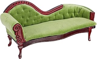 ABOOFAN Victorian Dollhouse Furniture Miniature Accessories 1/12 Scale Vintage Couch Sofa for Dollhouse Living Room Craft Decoration