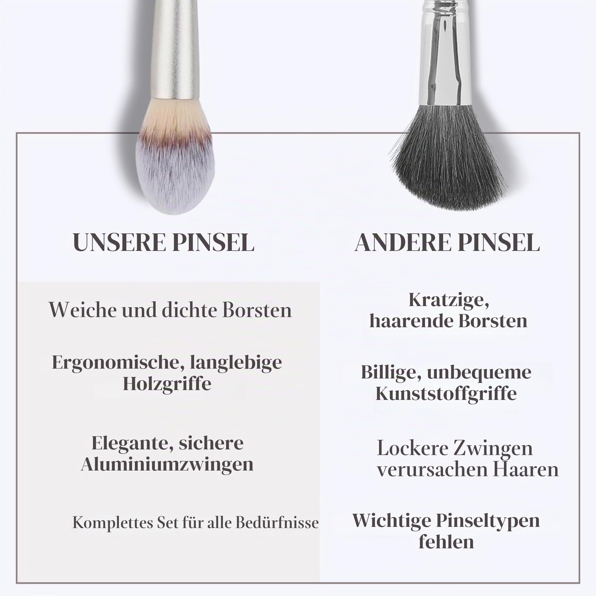 15-teiliges Make-up-Pinsel-Set, vegane Grundierung, Concealer, Rouge, Lidschatten, Eyeliner, Puder, Highlighter, Verblenden, Gesichtspinsel-Set