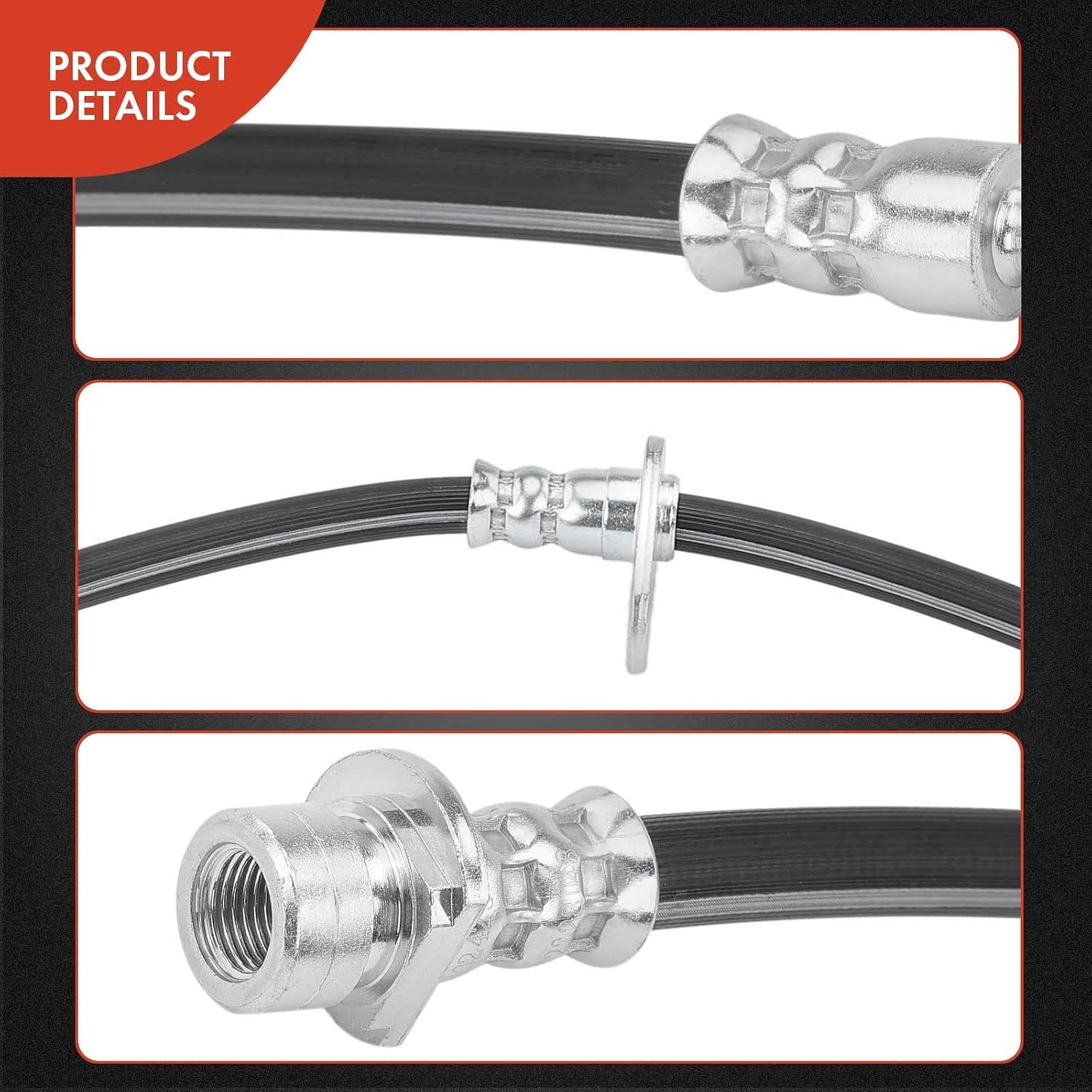 A-Premium Front Driver and Passenger Brake Hydraulic Hose Compatible with Honda and Acura Models - CR-V 2012-2016, RDX 2007-2012 - Replace# 1465STKA00(Pack of 2)