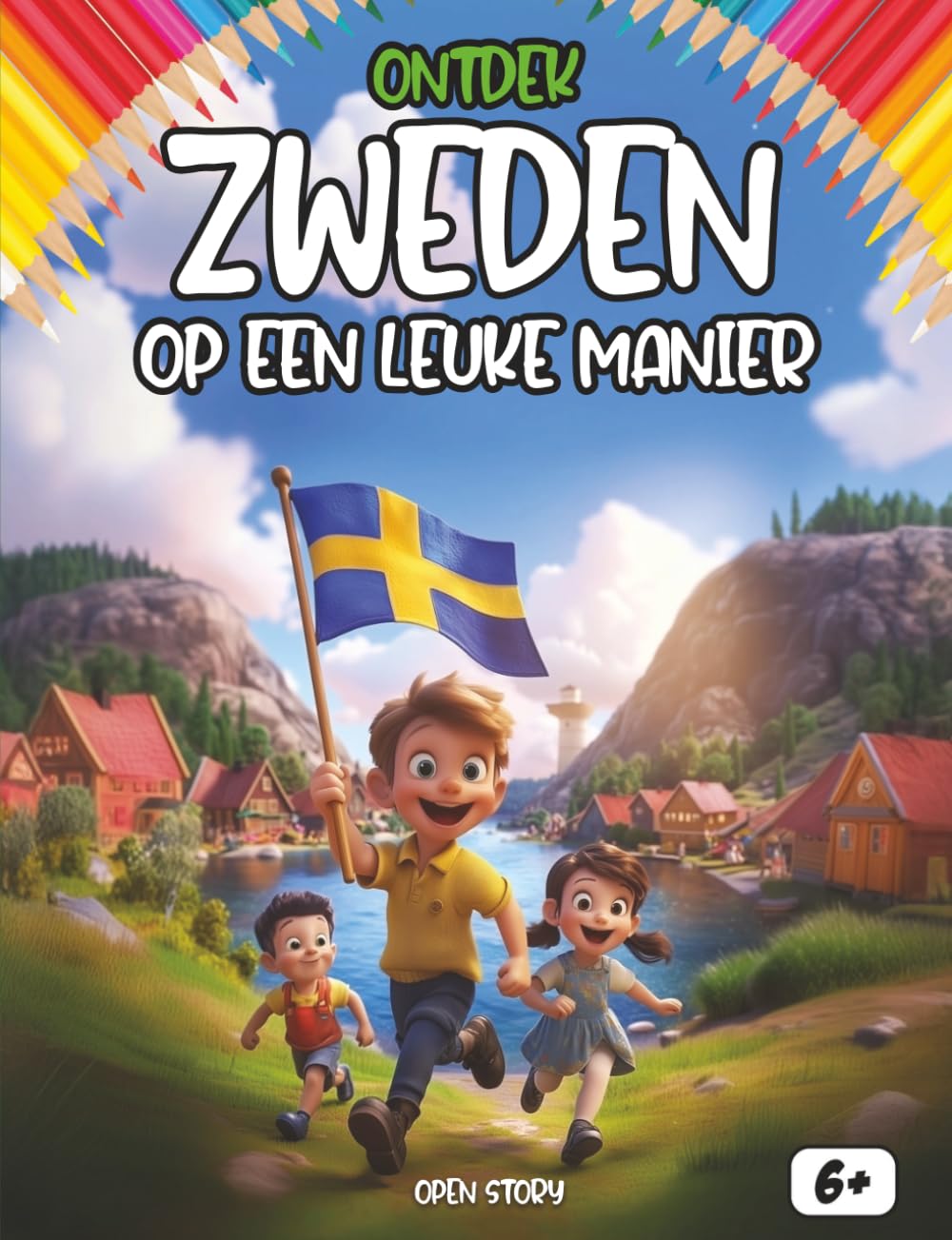 Ontdek Zweden op een leuke manier: Een Scandinavisch avontuur – Vikingen, de Fika-traditie, Pippi Langkous en de Magie van het Noorderlicht – Met Quiz en Kleurplaten – Vanaf 6 jaar