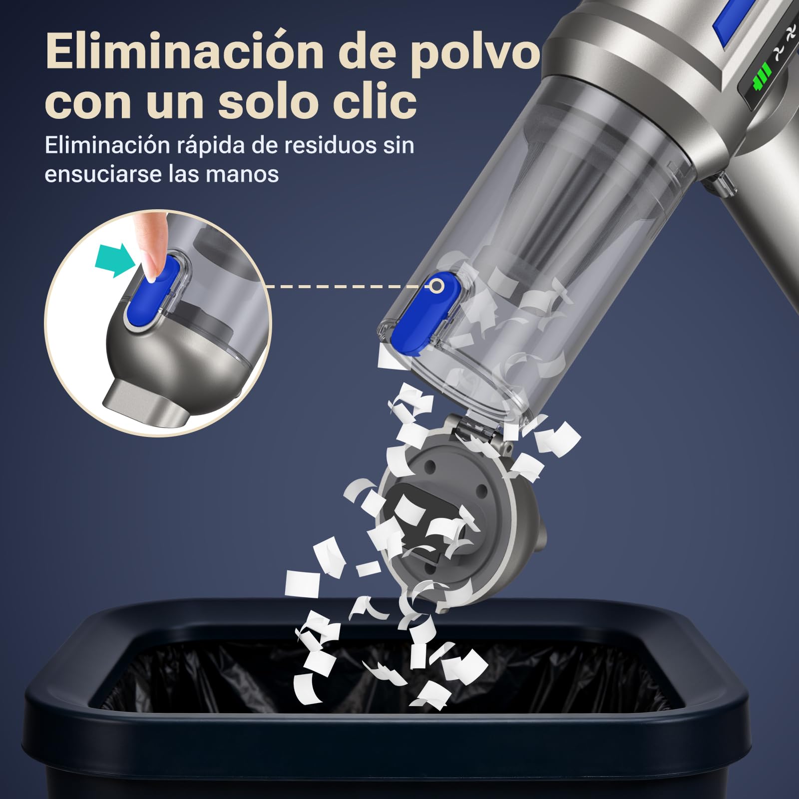 Yomile Aspirabriciole Senza Fili, 27000PA 4 in 1 Aspirapolvere per Auto Portatile,Aspiratore e Soffiatore con Motore Brushless Mini Aspirabriciole Senza Fili Potente per Auto Casa