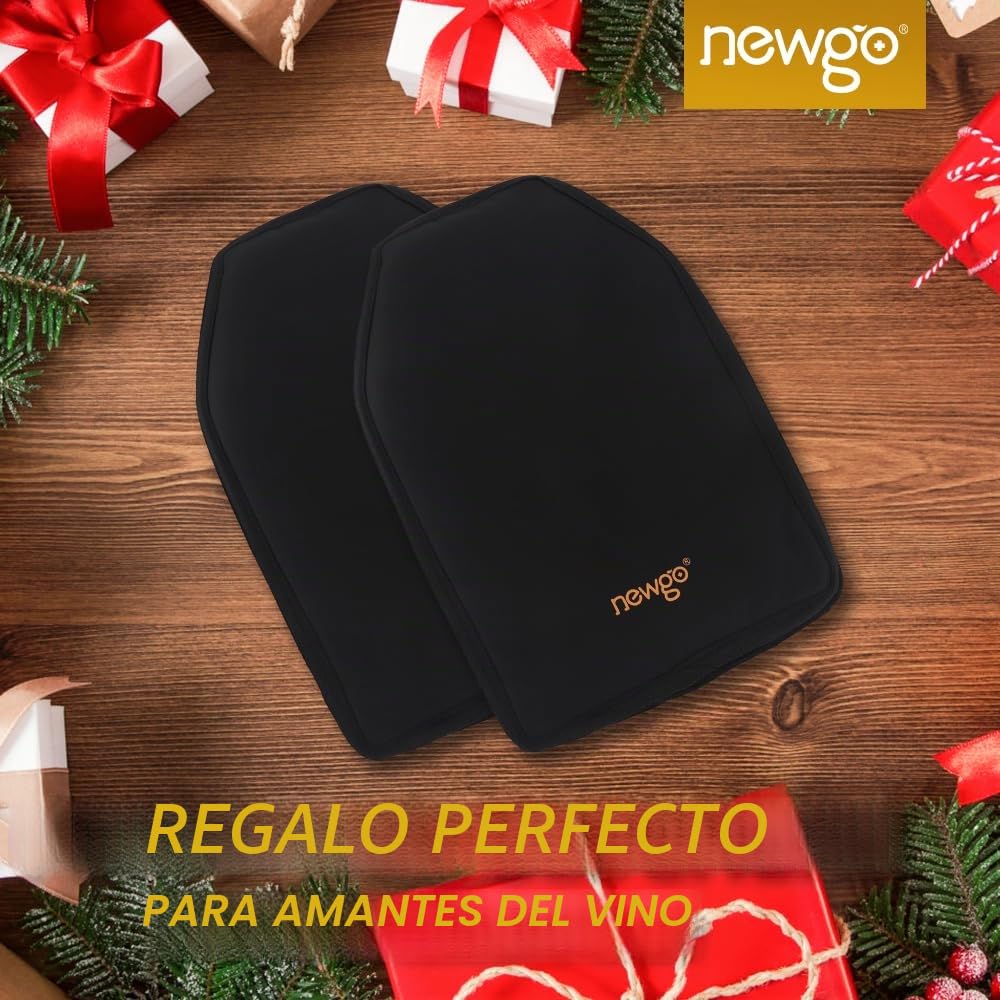 NEWGO Funda refrigeradora para botellas de vino o champán, de tela repelente al agua reutilizable y flexible, Funda para botella de vino Holiday