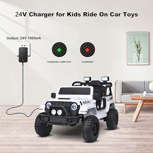 Miniatura 4 de Cargador de 24 V para niños, juguetes de coche de paseo de 24 voltios, la mejor opción de productos, Wrangler SUV Kid Trax Dynacraft Toy Car 24 V,