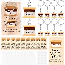 Kigley Inspirational Marshmallow Keychain Bulk Back to School, 30 Sets