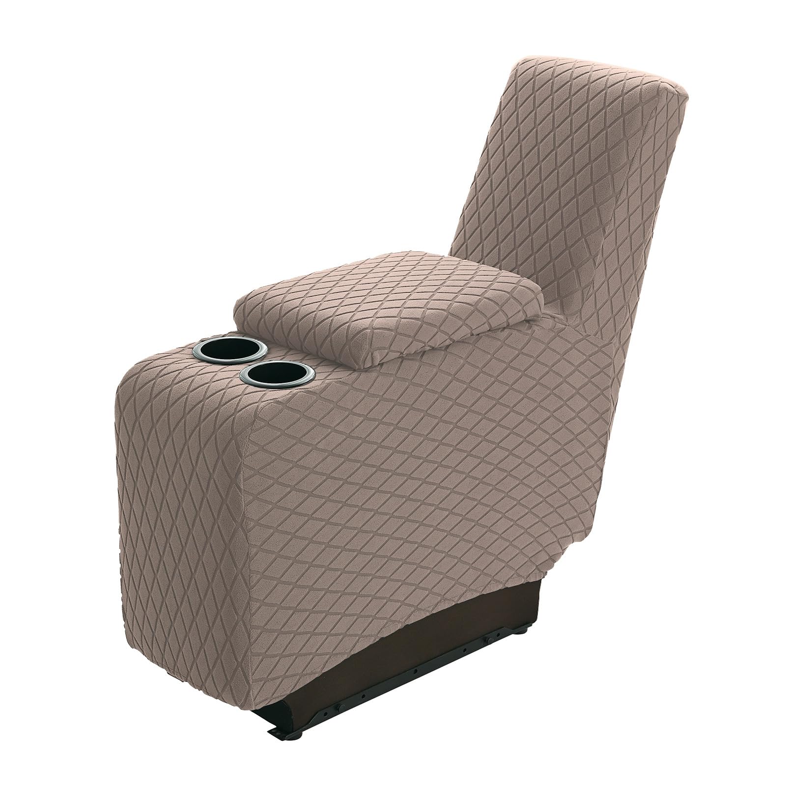 Funda para consola central de silla reclinable FBKPHSS elástica de jacquard 2 piezas color arena