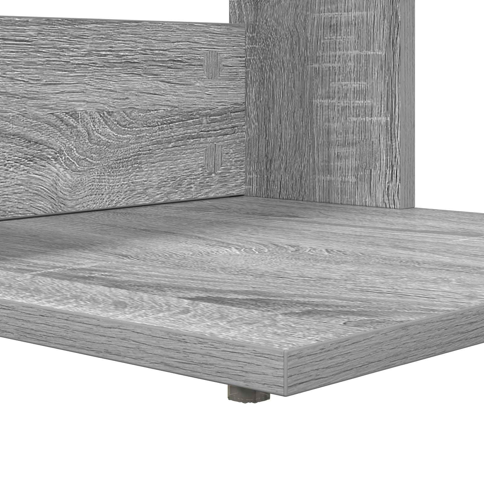 Mesa auxiliar Sonoma gris 40 x 38 x 62,5 cm – Moderna mesa de centro de madera rectangular para sala de estar como estante para lámparas y bebidas en el salón