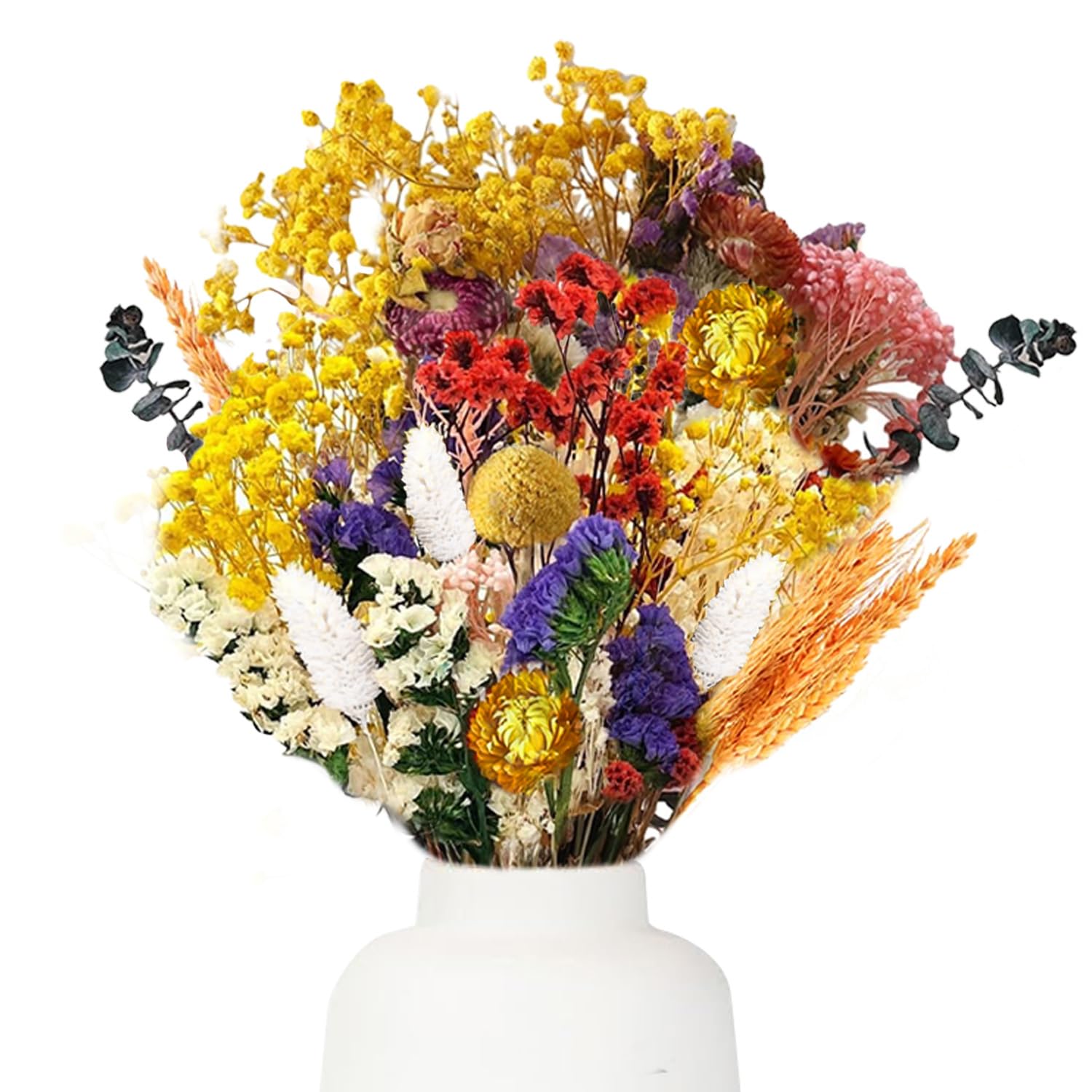 40 Piezas Flores Secas Colores,Eucalipto Preservado,36-43 cm,Decoracion Hogar,Decoracion Boda,Hierba de La Pampa,Ramo de Flores Secas,Decoracion Habitacion,Pampas Secas Decoracion,Decoraciones Boho