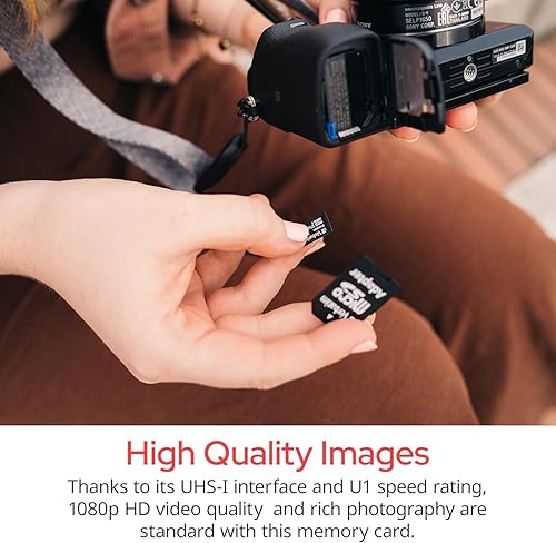 Miniatura 2 de Verbatim Tarjeta de memoria microSDHC premium de 16 GB con adaptador UHS-I V10 Clase 10 soporta Full HD (1080p) U1 velocidad nominal de hasta 80 MBs