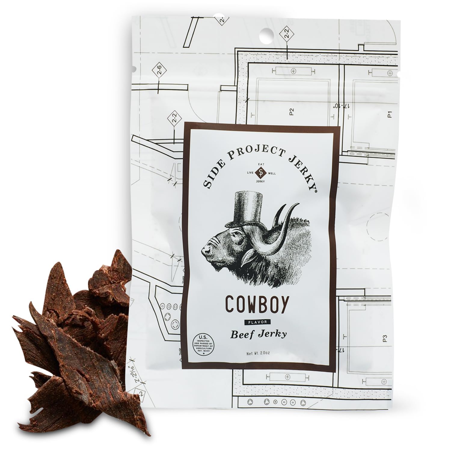 Side Project Jerky Variety Pack - Mongolian, Cheesesteak, Cowboy Beef Jerky - Sweet and Savory Asian-Style Snack with Soy, Ginger, and Sesame - High Protein, Gluten Free Gourmet Jerky - Small Batch - 3 Pack