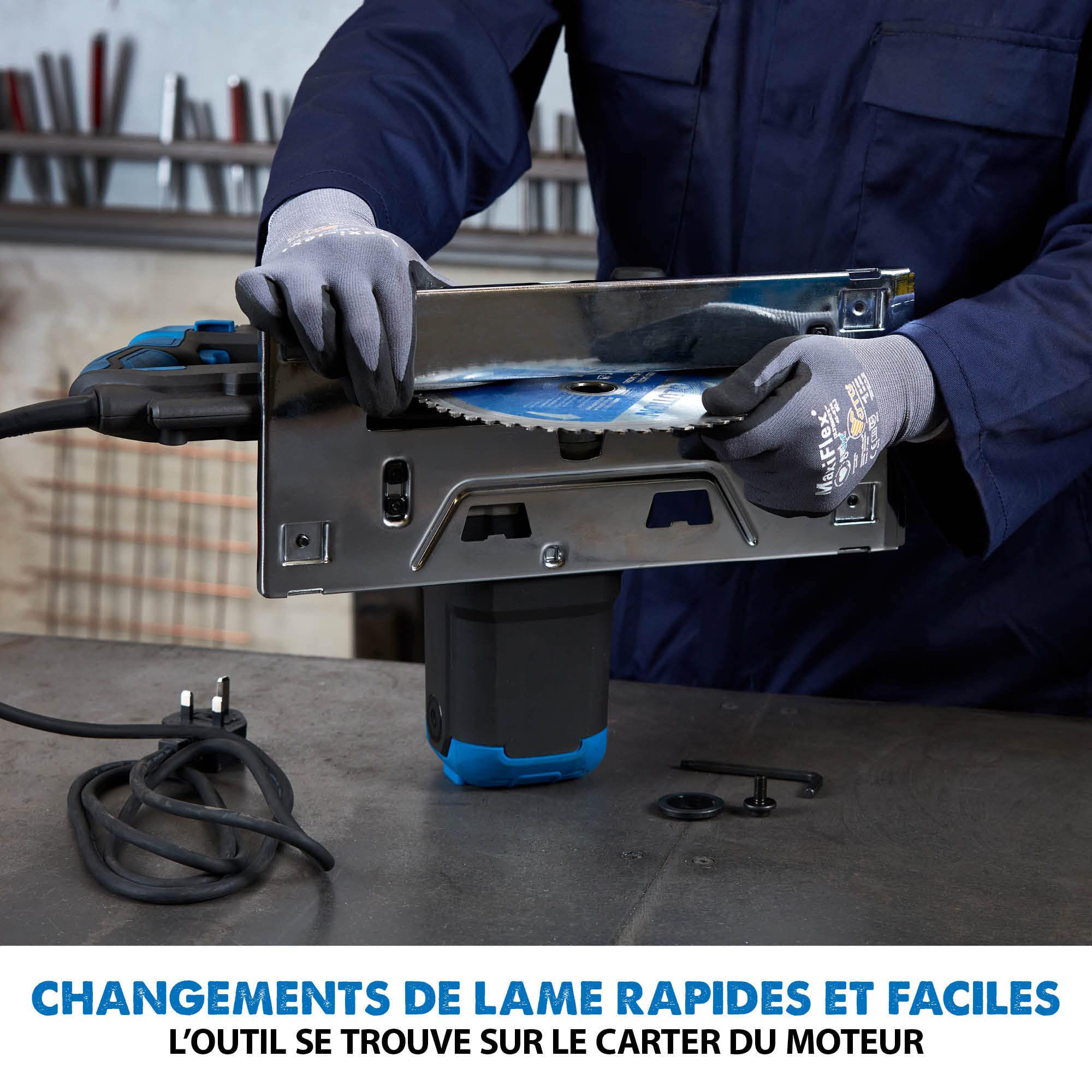 Evolution S210CCS - Scie Circulaire en acier 210 mm - Finition Instantanée - Pas de Chaleur, Pas de Bavures Ni D'Étincelles - lame en acier Doux Incluse.