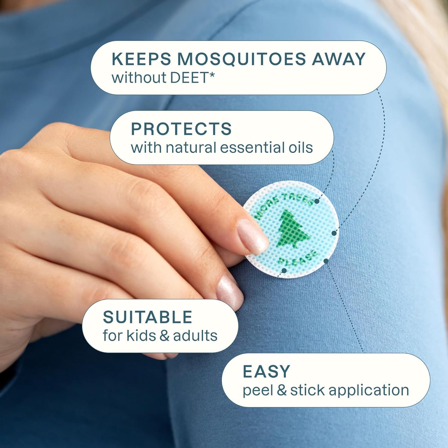 Cliganic Mosquito Repellent Bracelet Stickers Pack for Kids & Adults Multi Color, Natural DEET-Free, Essential Oil Infused 20 Bands with 30 Patches, Citronella Scent - Image 3
