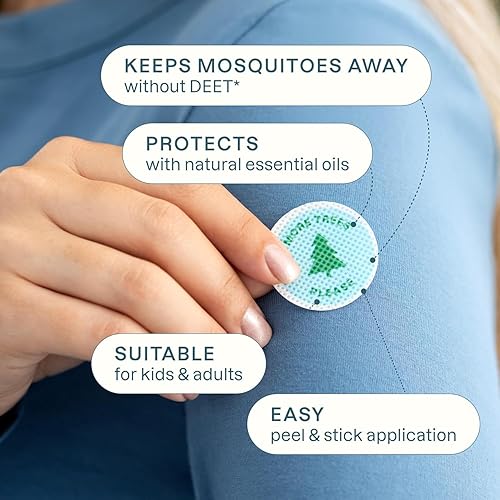 Miniatura 3 de Cliganic Paquete de calcomanías de pulsera repelente de mosquitos para niños y adultos, multicolor, natural, sin DEET, con aceite esencial, 20