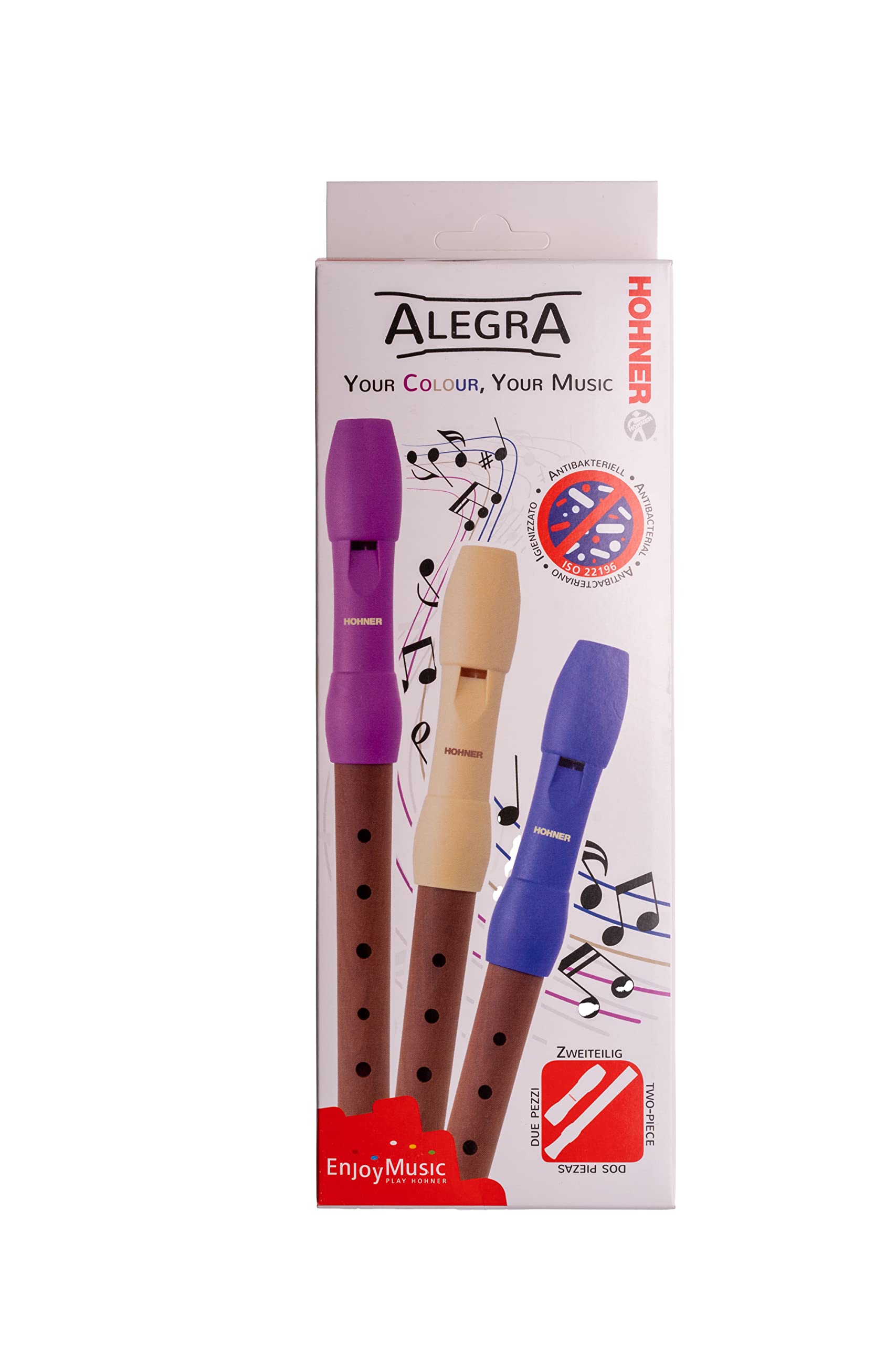 HOHNER Flauto dolce Alegra Line, rosa, in due pezzi
