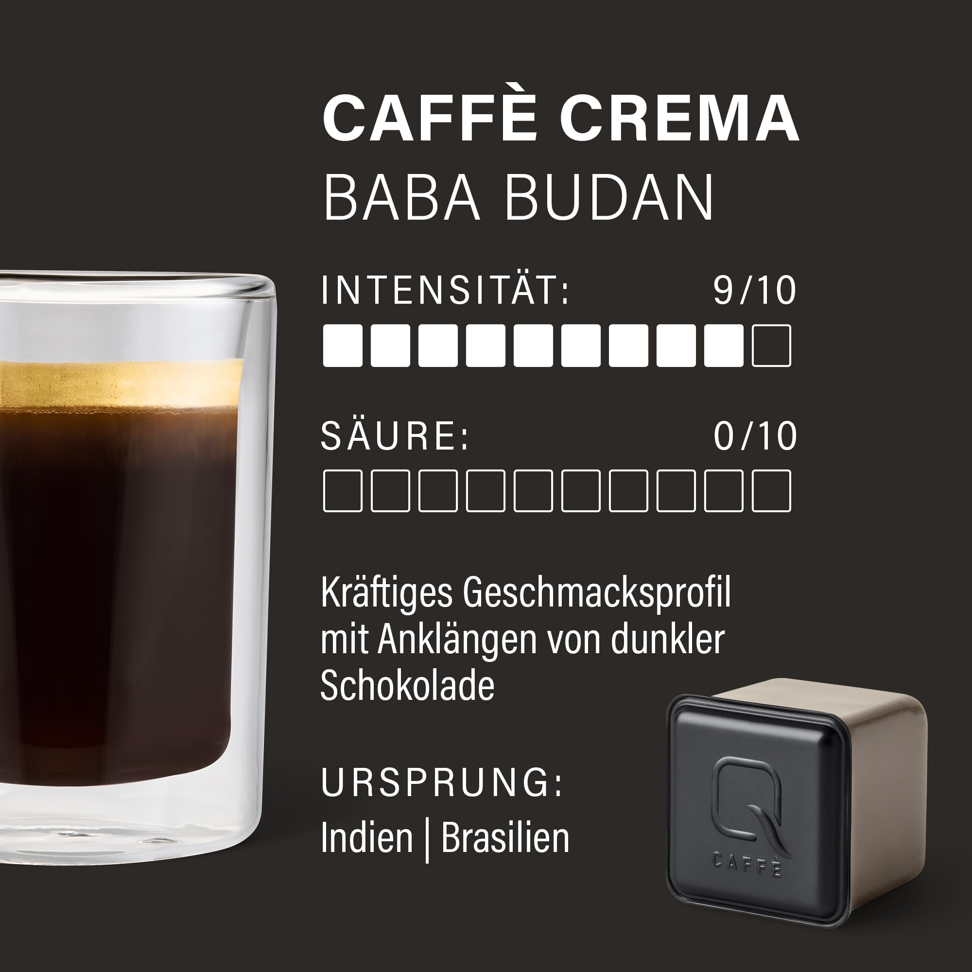 Tchibo Qbo Caffè Premium Kaffeekapseln, 81 Stück, 3x27 Kapseln in Würfelform, verschiedene Sorten, ausdrucksstarke Röstnote, aromaversiegelt, aus 70% nachwachsenden Rohstoffen¹, Kaffeegenuss Set