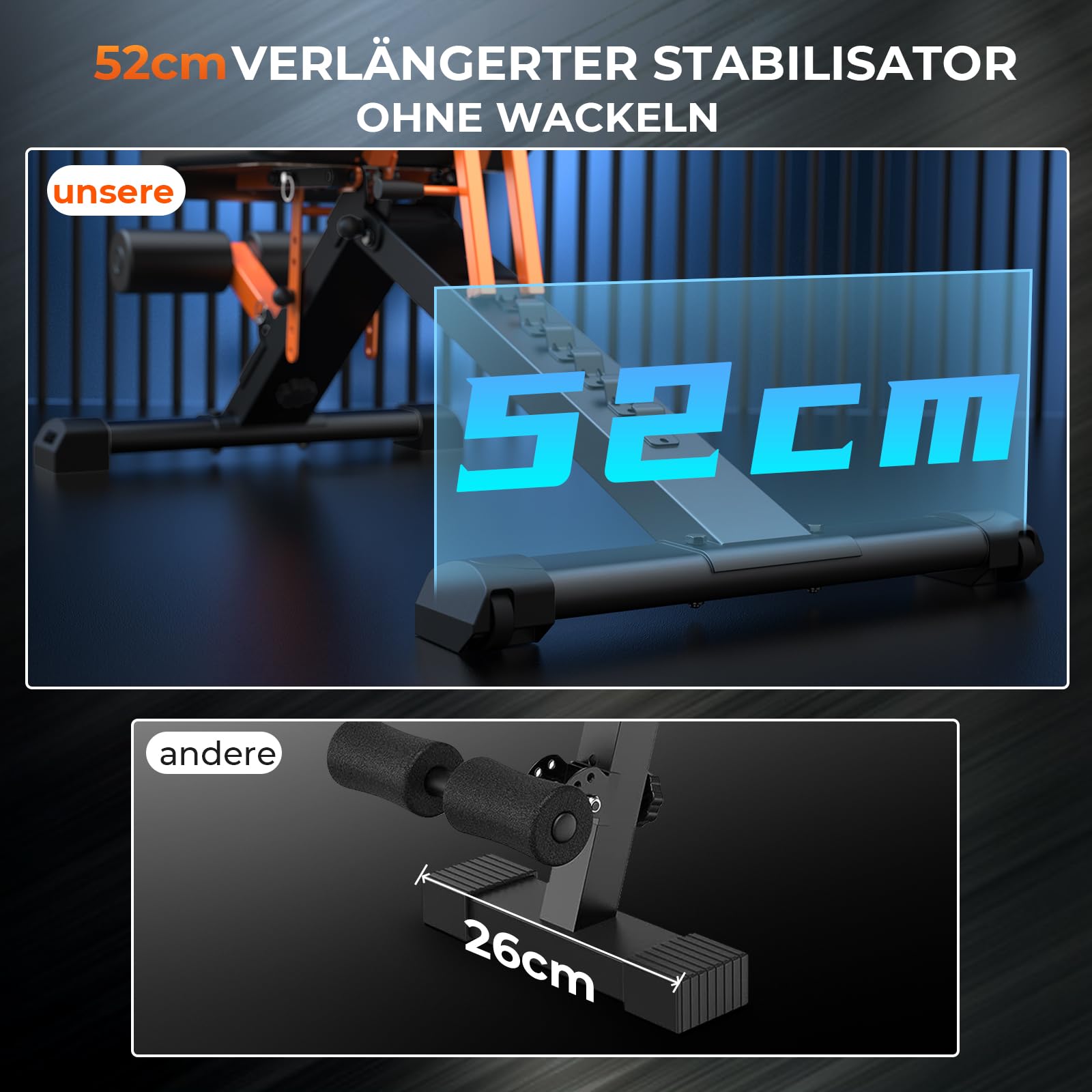 350/400KG hantelbank klappbar - Trainingsbank verstellbar mit 80 * 40MM robustem Stahl, schrägbank für Fitnessstudio zu Hause, Flach Rückgang Bankdrücken Bank für den gesamten Körper