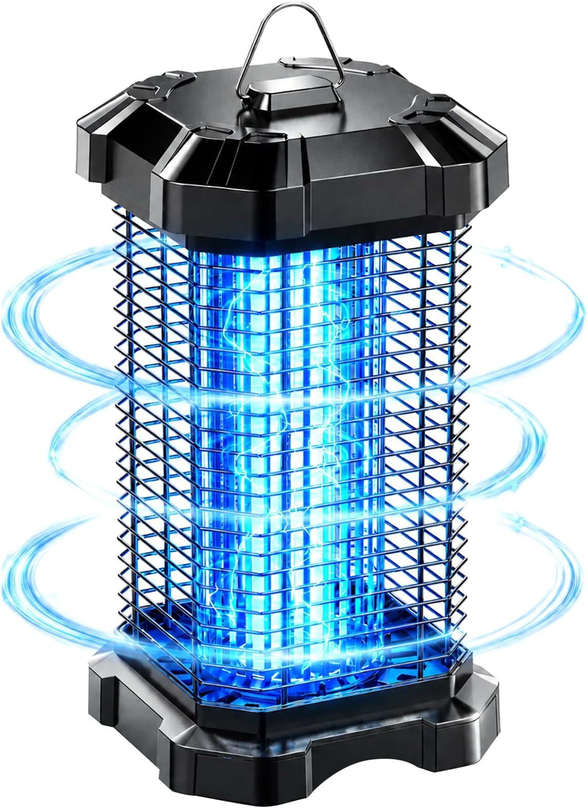 Bug Zapper Outdoor, 4200V Electric Mosquito Zapper Indoor, Insect Fly Zapper Waterproof with 5ft Power Cord, Mosquito Killer for Home, Patio, Kitchen, Backyard, Camping, Plug-in