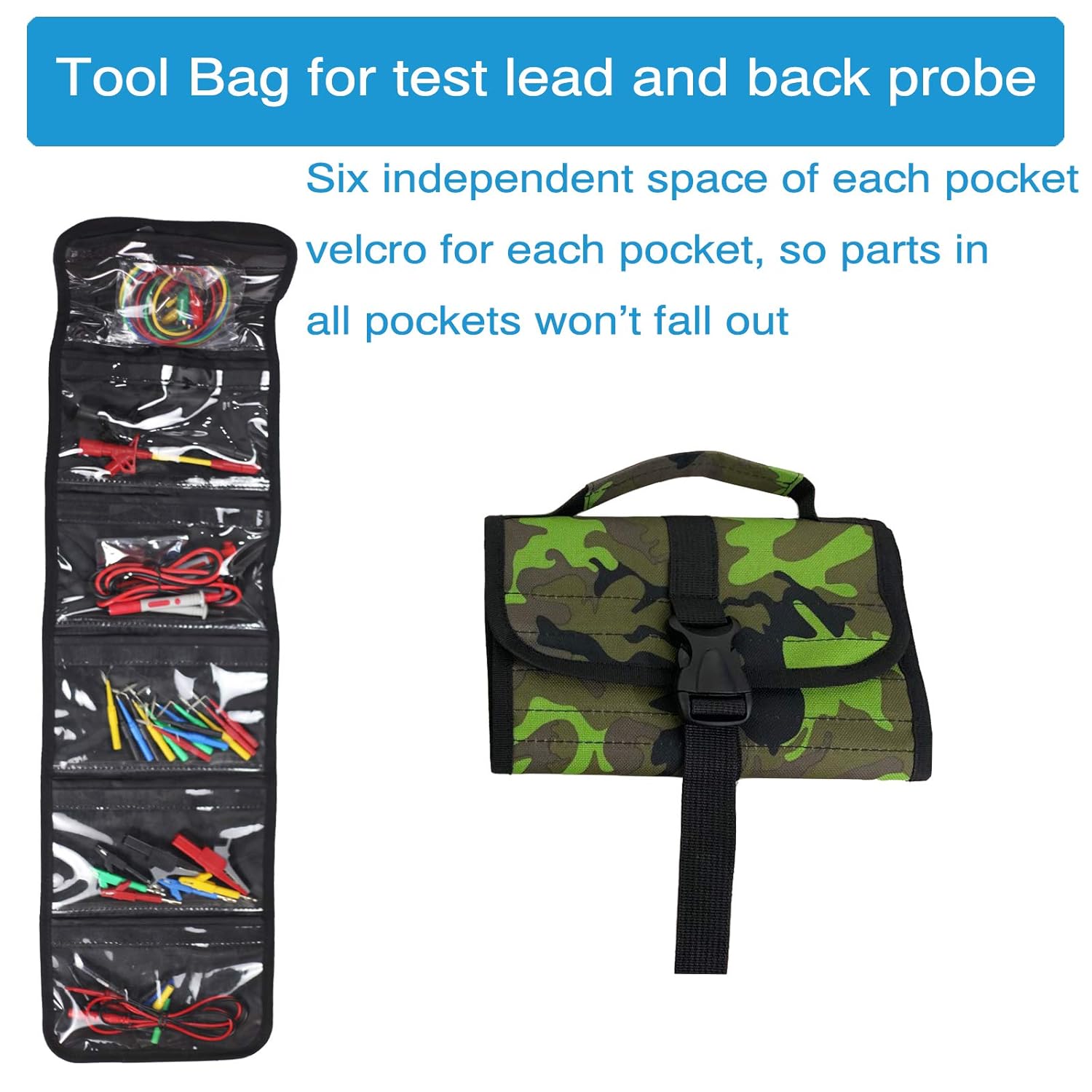 54-in-1 Multimeter Test Probe and Test Lead Kit for Electronic Specialties Automotive| Heavy Duty Puncture Probe Wire-Piercing Test Clips | Multi-Type Back Probe Set | Alligator Clips