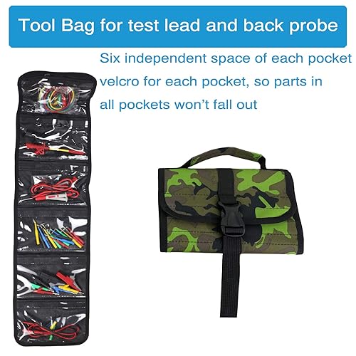 Miniatura 2 de Sonda de prueba de multímetro 54 en 1 y kit de cables de prueba para especialidades electrónicas automotrices | Pinzas de prueba de perforación de