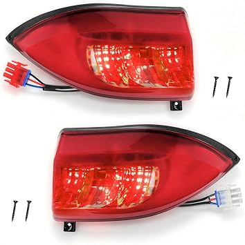 Panglong Club Car LED Taillight kit for 2004-Up Precedent and 2018-Up Tempo Golf Carts, 12V 3 Wires Precedent Rear Light, OEM# 102529001 102528901