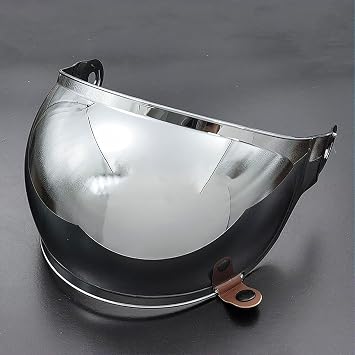 Motorcycle Helmet Visor for Bell Bullitt, Scratch-Resistant Protective Motorcycle Face Shield, Anti-Fog Replacement Face Shield Lens Accessories,D Silver Plated