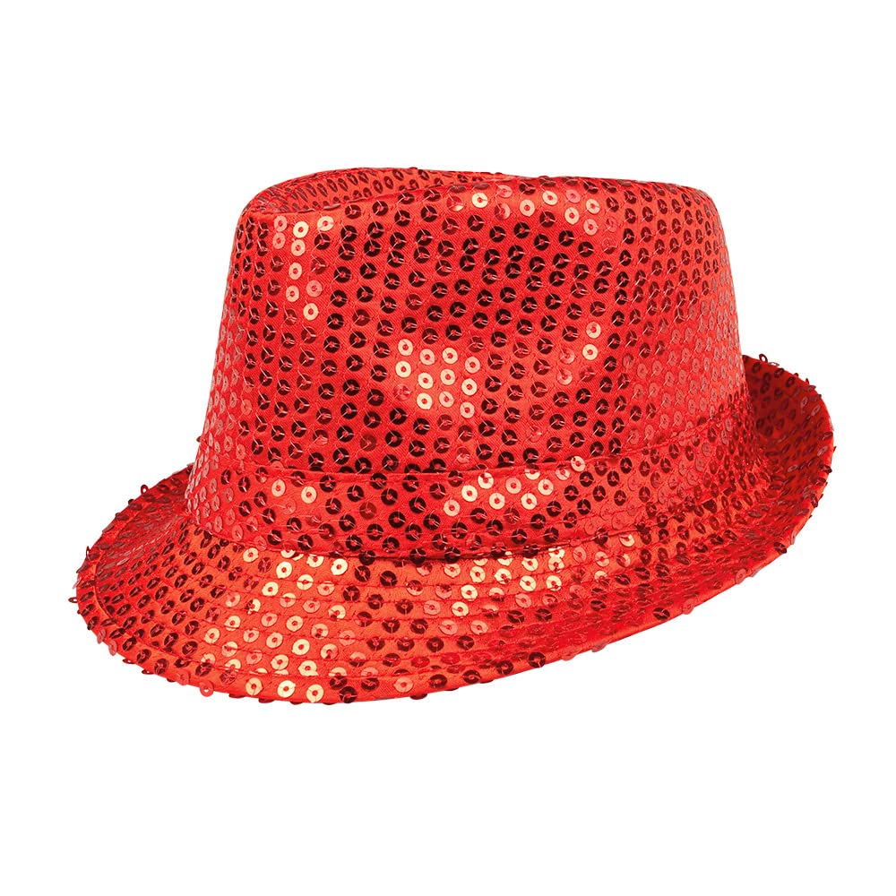 Boland - Sombrero de lentejuelas, unisex, vestido de discoteca, accesorio, carnaval, disfraz, fiesta de disfraces, fiesta temática