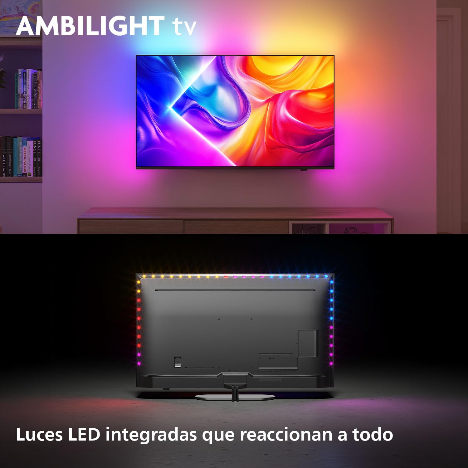 Philips Ambilight 'The One' 65PUS9010 4K Smart TV - Pantalla de 65 Pulgadas con P5 Picture Engine Ultra HD, Titan OS, Dolby Vision y Sonido Dolby Atmos