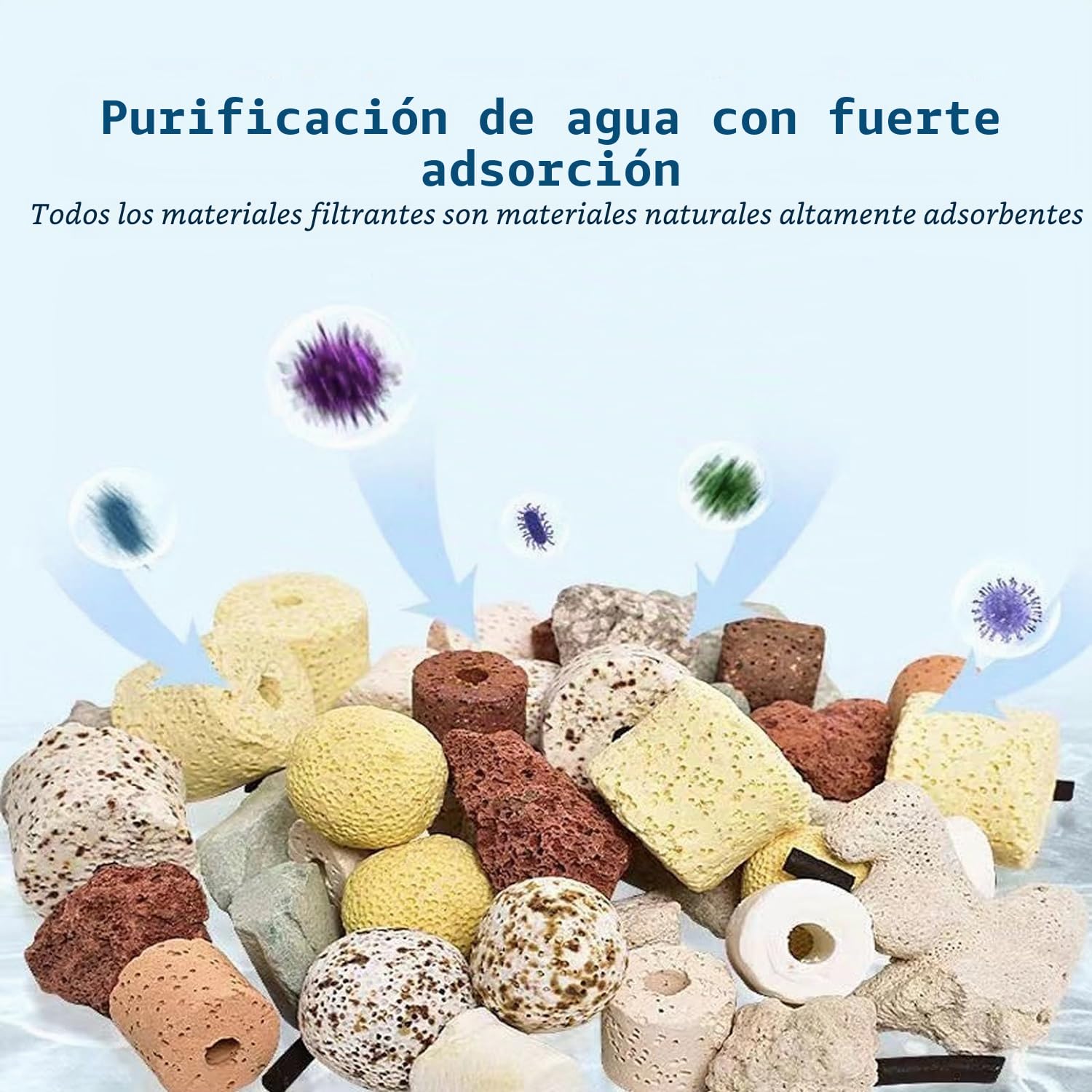 Aquariumfiltermedien Zubehör für Aquariumfilter Keramikringe Biologische Filtermedium Keramikringe Biochemischer Poröser Filte 1600g