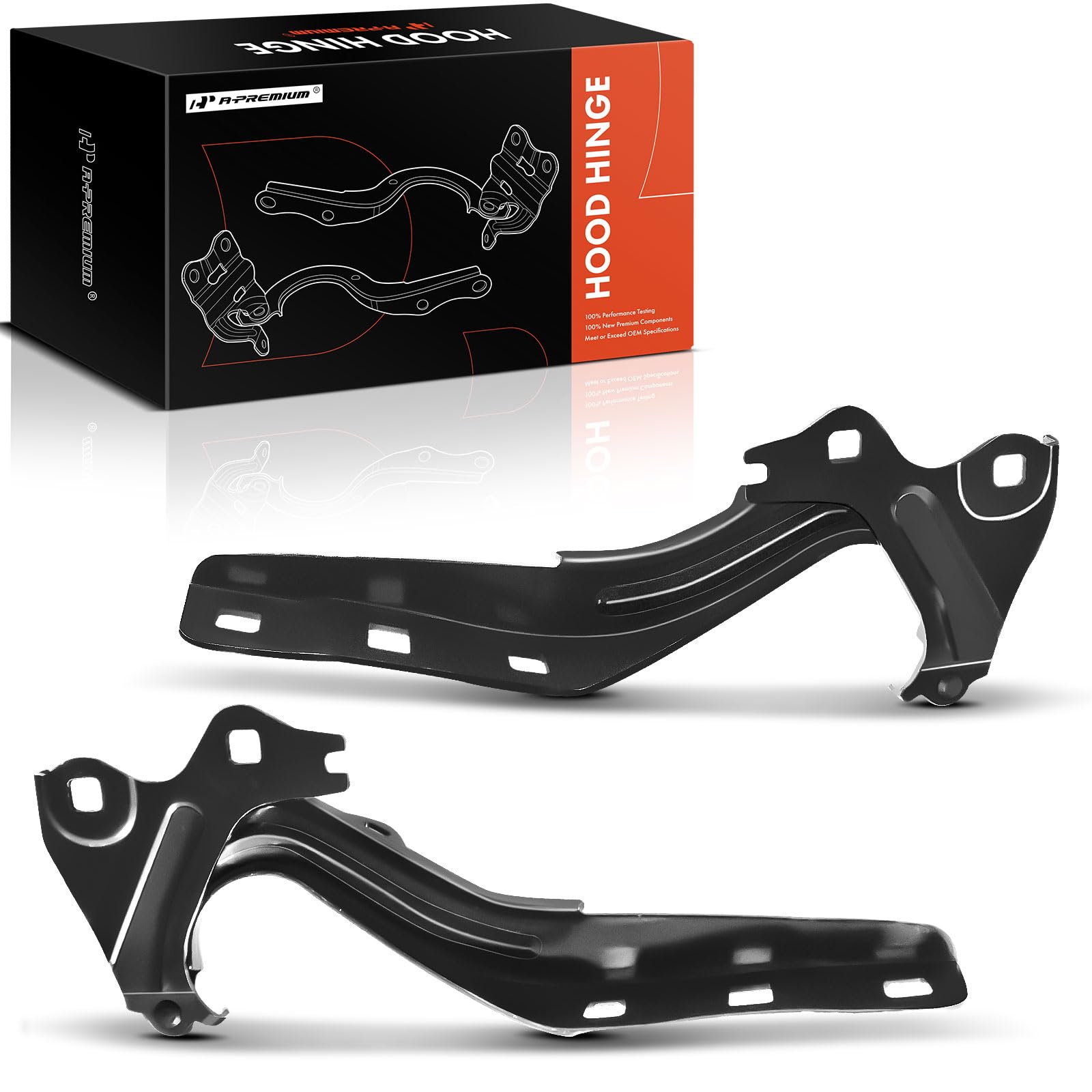 2-Piece Engine Hood Hinge Set For Chevrolet Cruze 2016-2019 - Driver & Passenger Side Replacement