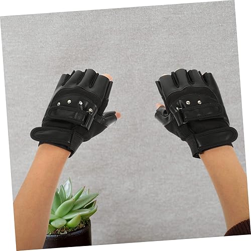 Miniatura 7 de Yardwe 3 Pairs Shock Absorbing Gloves Fitness Bike Leather Gloves