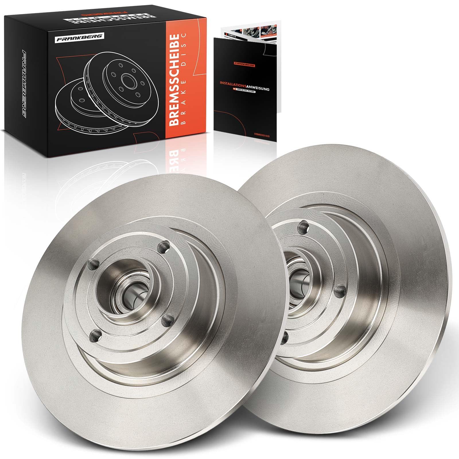 Frankberg Juego de discos de freno incl. 2x discos de freno traseros sólidos Ø270mm Compatible con M.e.g.a.n.e II Kombi KM0/1 Scénic II JM0/1 Kasten/Kombi KM Replace# 7701207898
