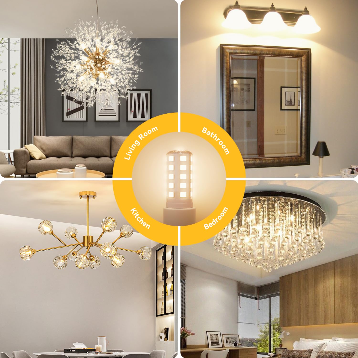 TJOY 12 Pack Dimmable G9 LED Bulb 4W Equivalent 40 Watt 3000K Soft Warm White T4 G9 Bi-pin — view 6