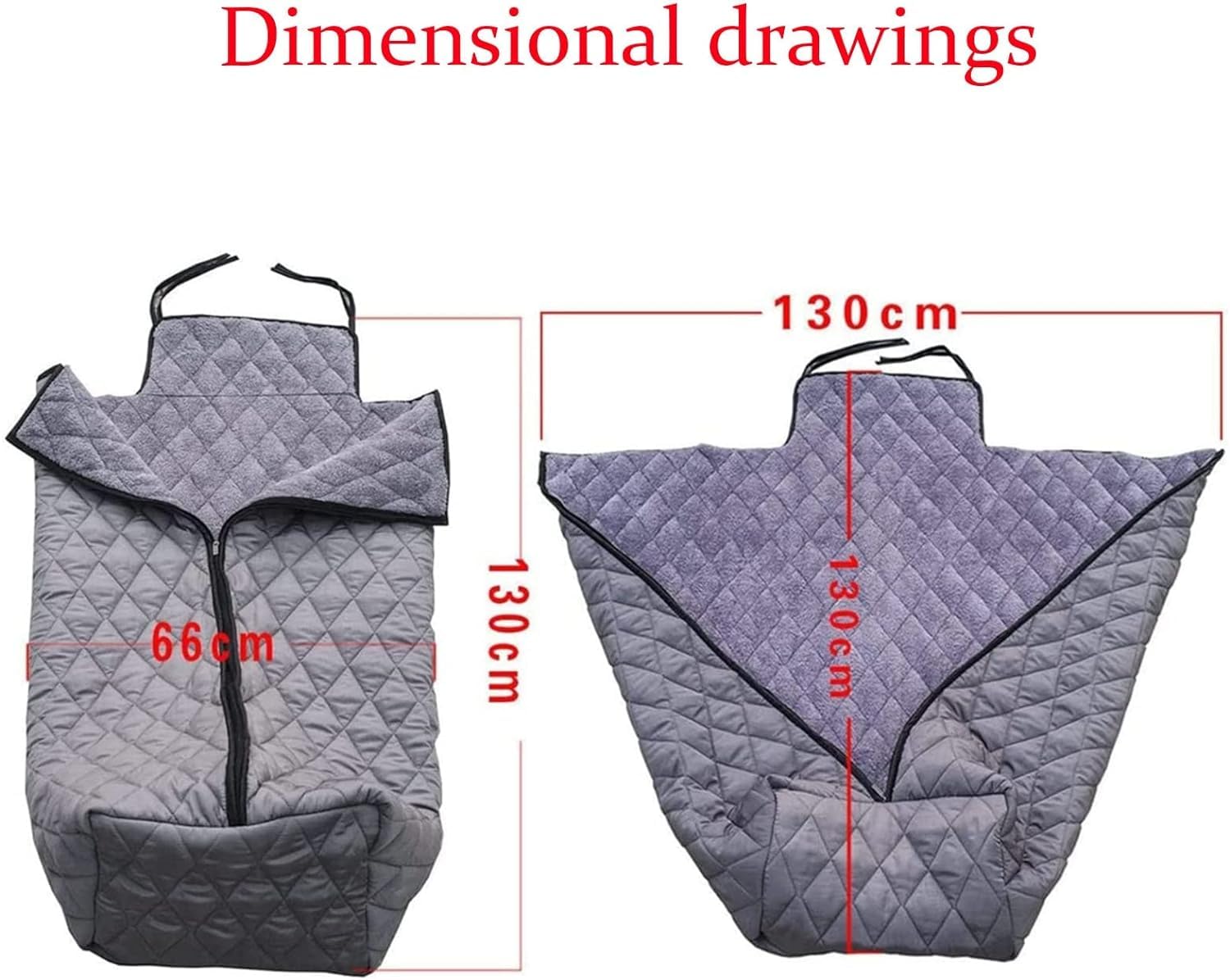 Manta para Silla de Ruedas, Manta para piernas, Resistente al Viento, Forro Polar, acogedora, con Cremallera para la Parte Inferior del Cuerpo.