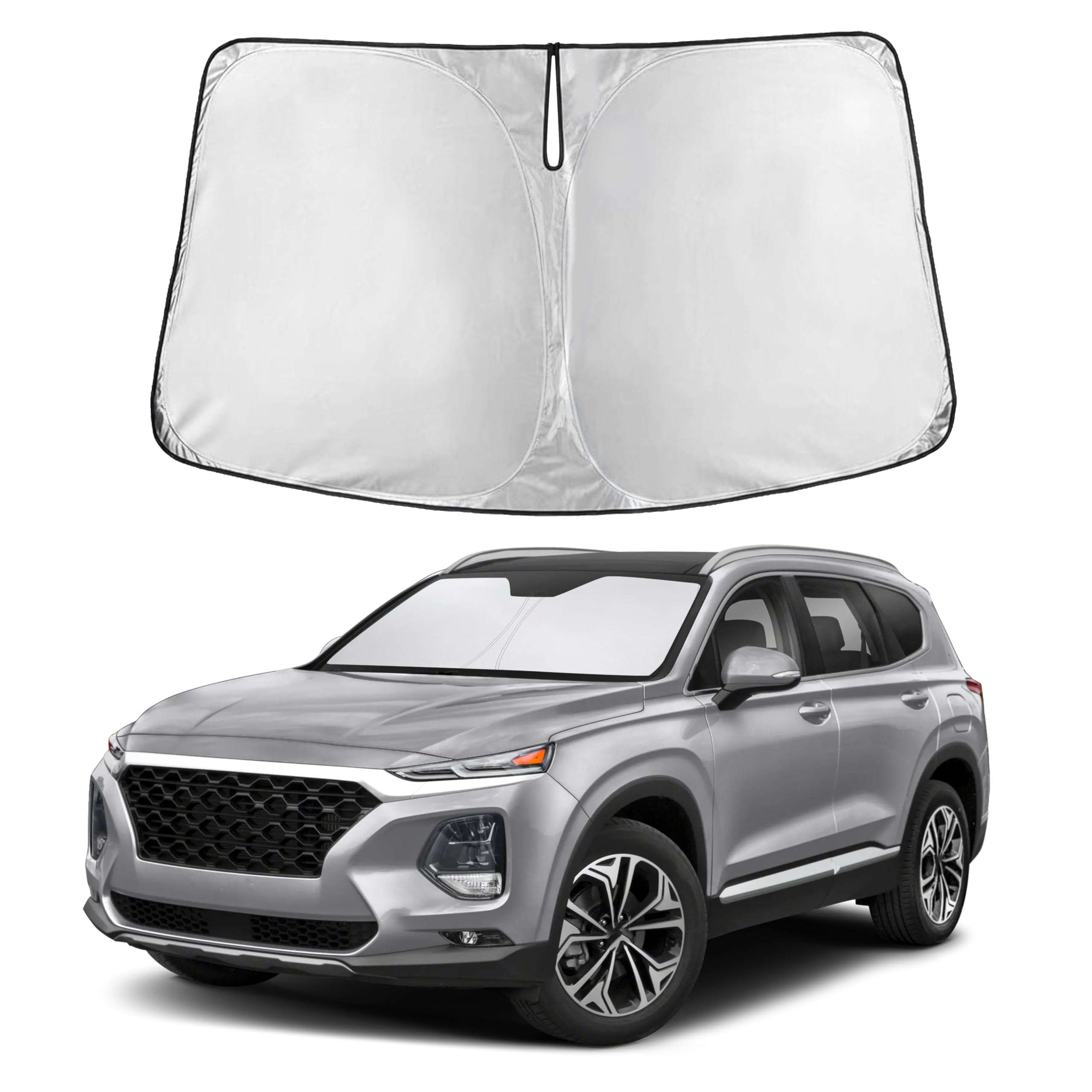 Autovir Windshields Sun Shade Fit for 2013-2016 2017 2018 Hyundai Santa Fe