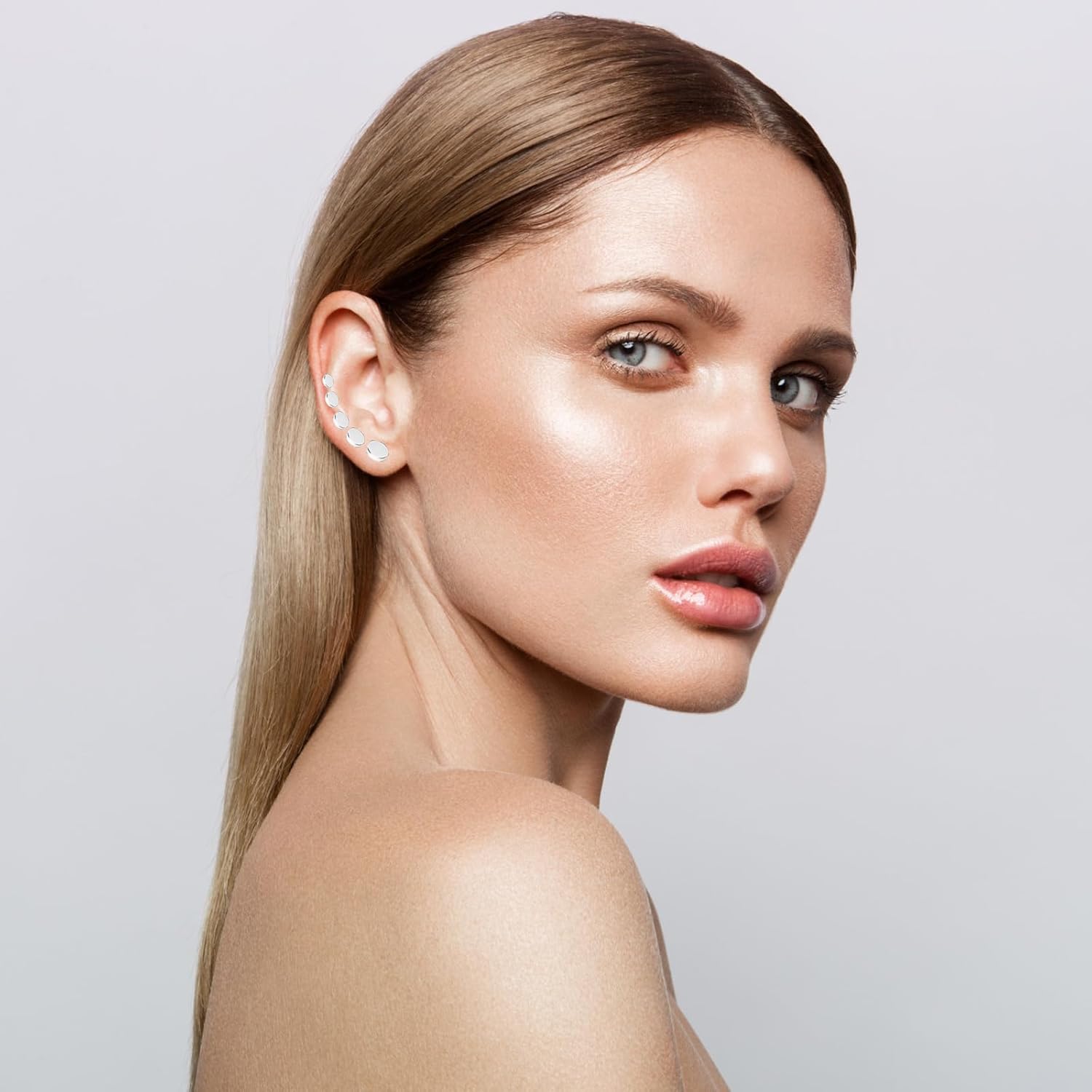 6 Pairs Black Earrings for Men Women Fake Plugs Faux Gauges Plugs Earring Stainless Steel Stud Earrings, 4-10mm - Image 5