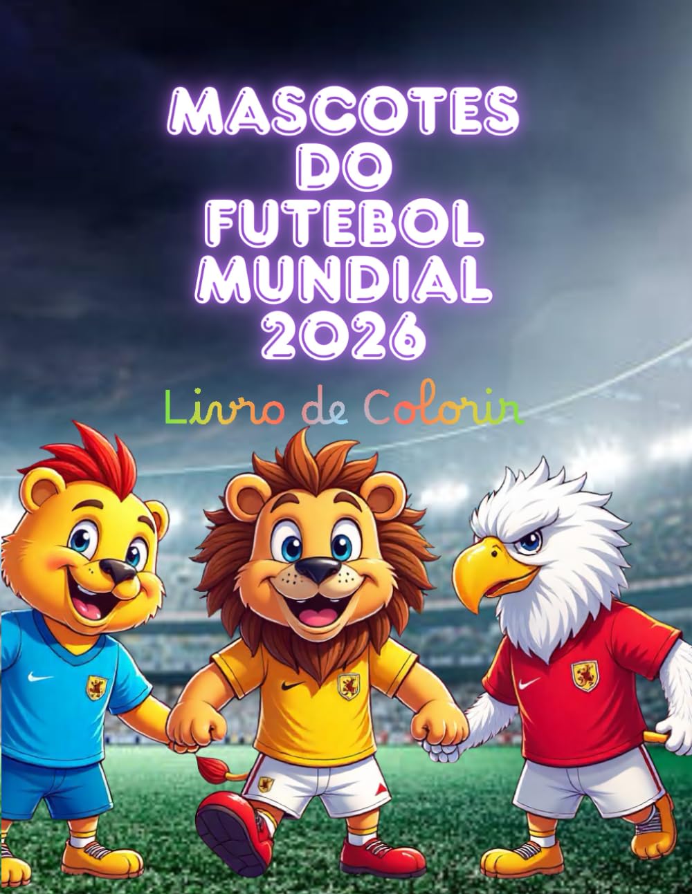 Mascotes do Futebol Mundial 2026: Livro de Colorir com 42 Mascotes e Bandeiras das Seleções – Atividade Educativa para Crianças e Fãs de Futebol