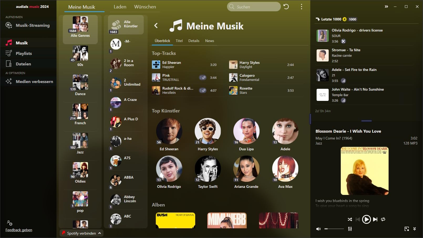 Audials Music 2024 - Deutsch / Multilingual - Windows 11/10 - *Dauerlizenz* Aufnahme von Streamingdiensten wie Audible, Spotify und Deezer... (Product Key Card) #PKC
