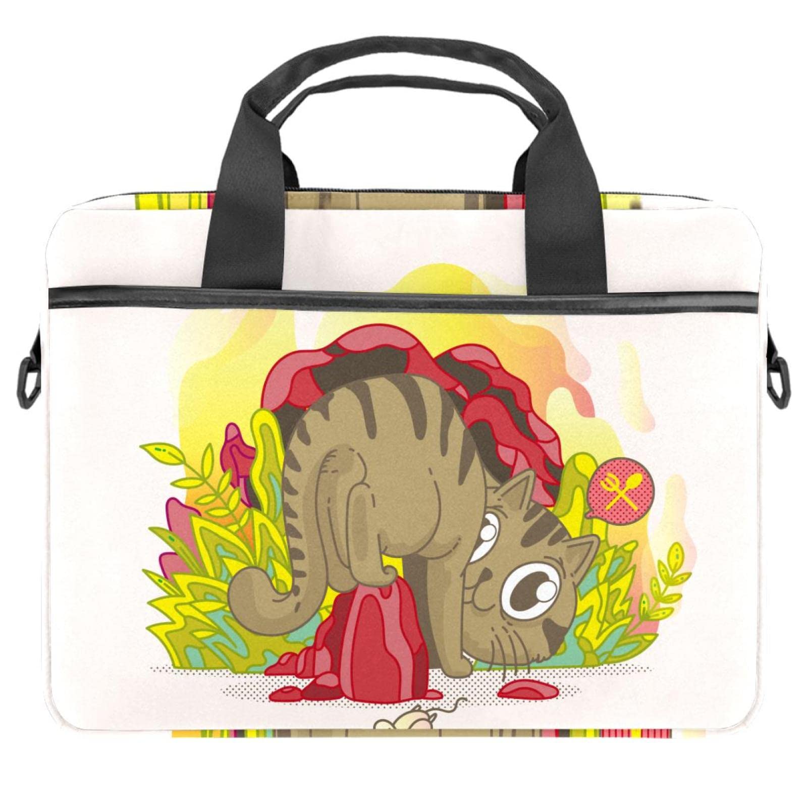 Sac à bandoulière chat pour ordinateur portable 13 à 14.5 pouces