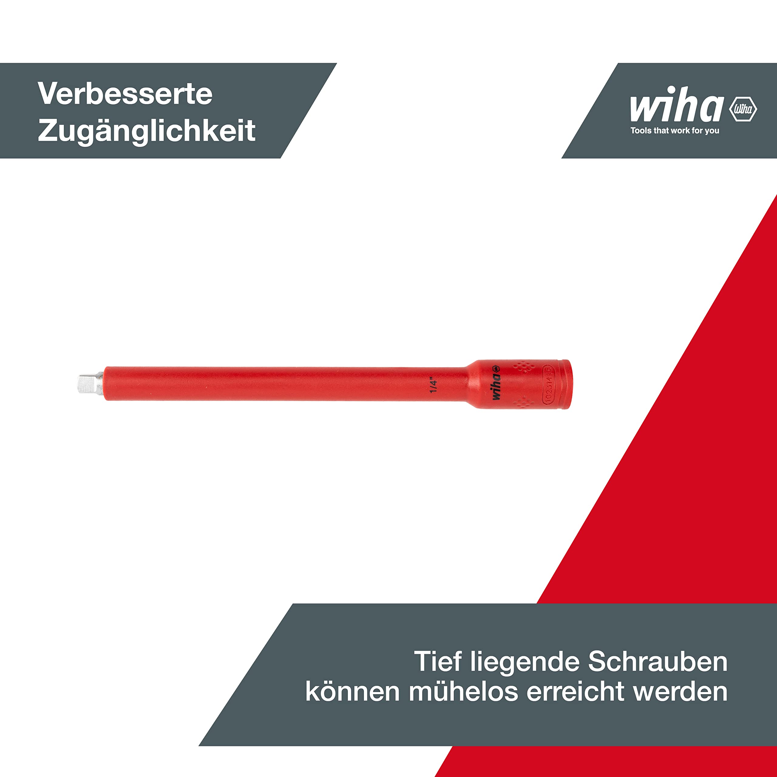Wiha Zestaw kluczy imbusowych z podłokietnikiem izolowanymi 1/4" 21 szt. z pudełkiem (43025)