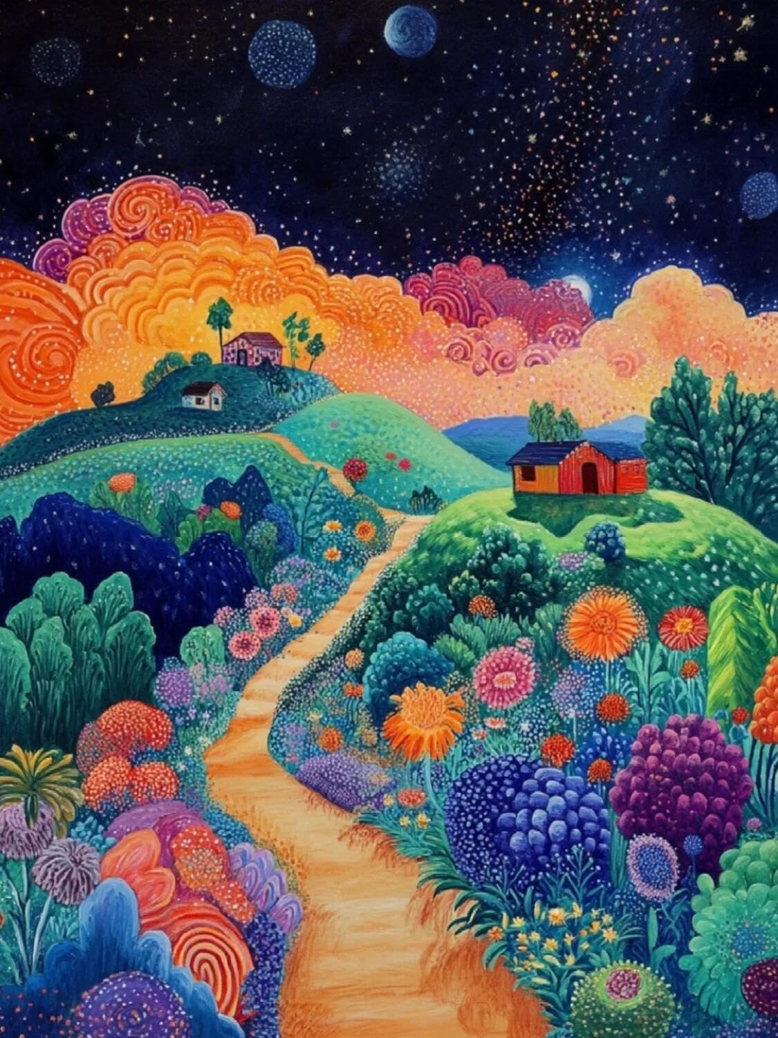 Rqwybcaxn Bead Embroidery Kits Fairy Tale Forest 40x50cm