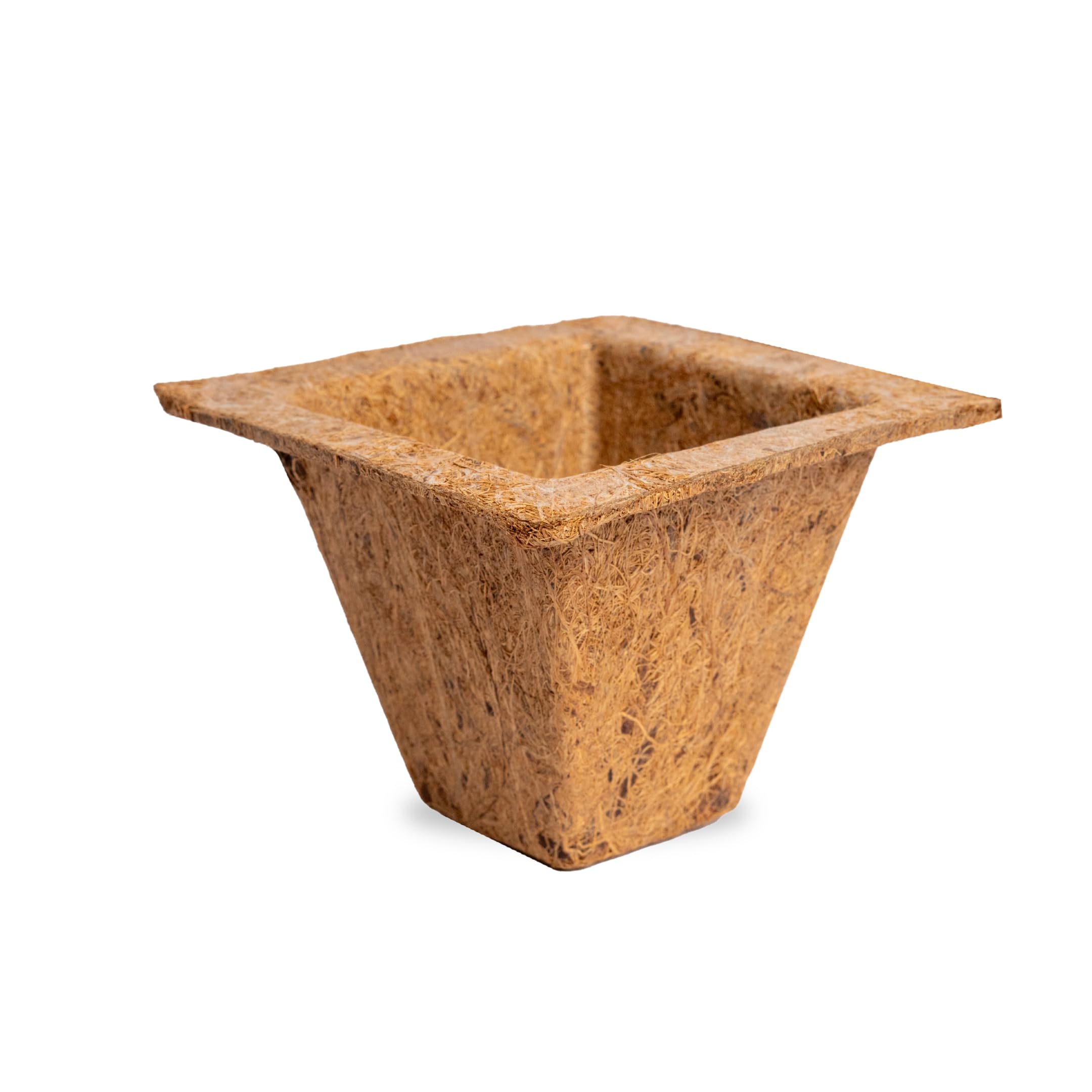 RE-Coco Spanish Pot Natural Coconut Fibre, Perfect for Plant Propagation, Biodegradable Seedling Starter Pots, Square Tapered Design, 4-Inch Top Diameter.-picture-25