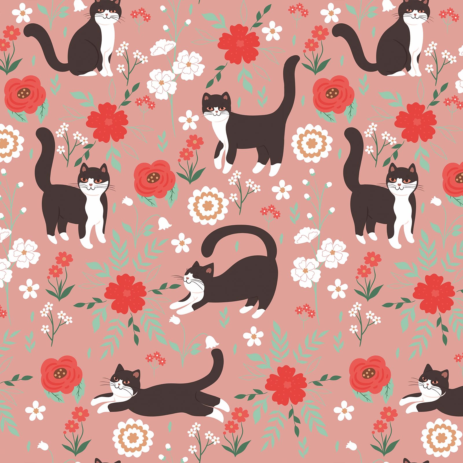Papier peint enfant chat amovible pour changer de décoration sans abîmer les murs de location