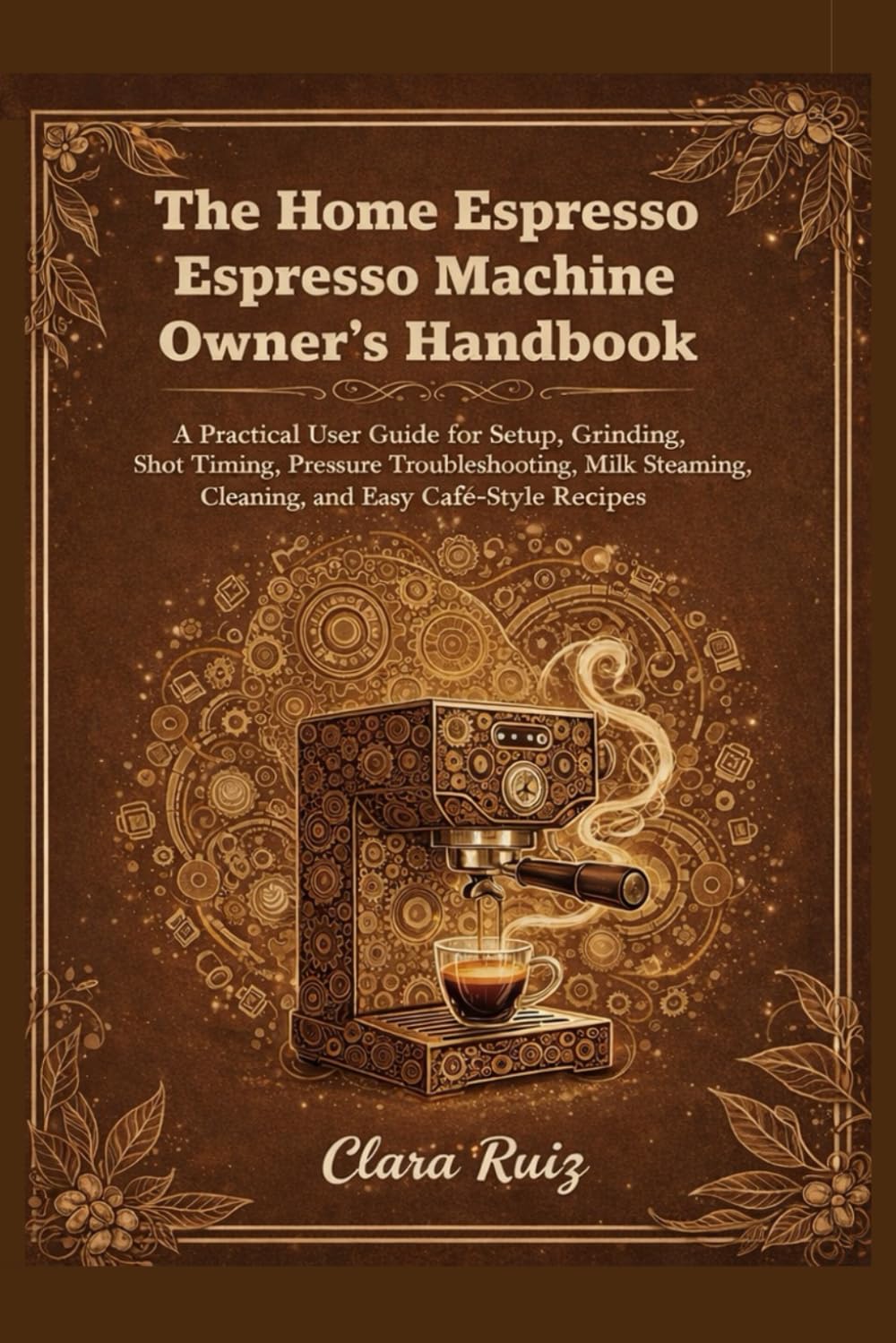 The Home Espresso Machine Owner’s Handbook: A Practical User Guide for Setup, Grinding, Shot Timing, Pressure Troubleshooting, Milk Steaming, Cleaning, and Easy Café-Style Recipes