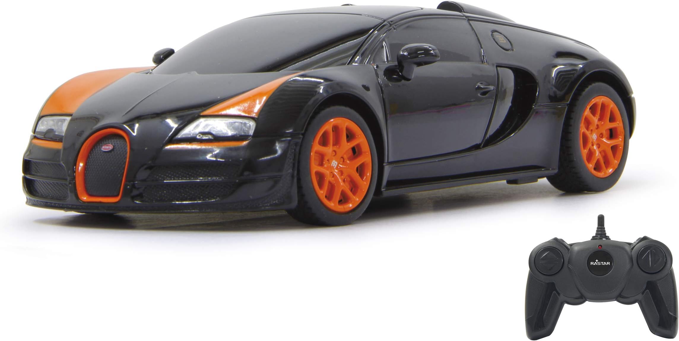 Jamara 404551 40 MHz 1:24 Scale Black Bugatti Veyron Grand Sport Vitesse Deluxe Car
