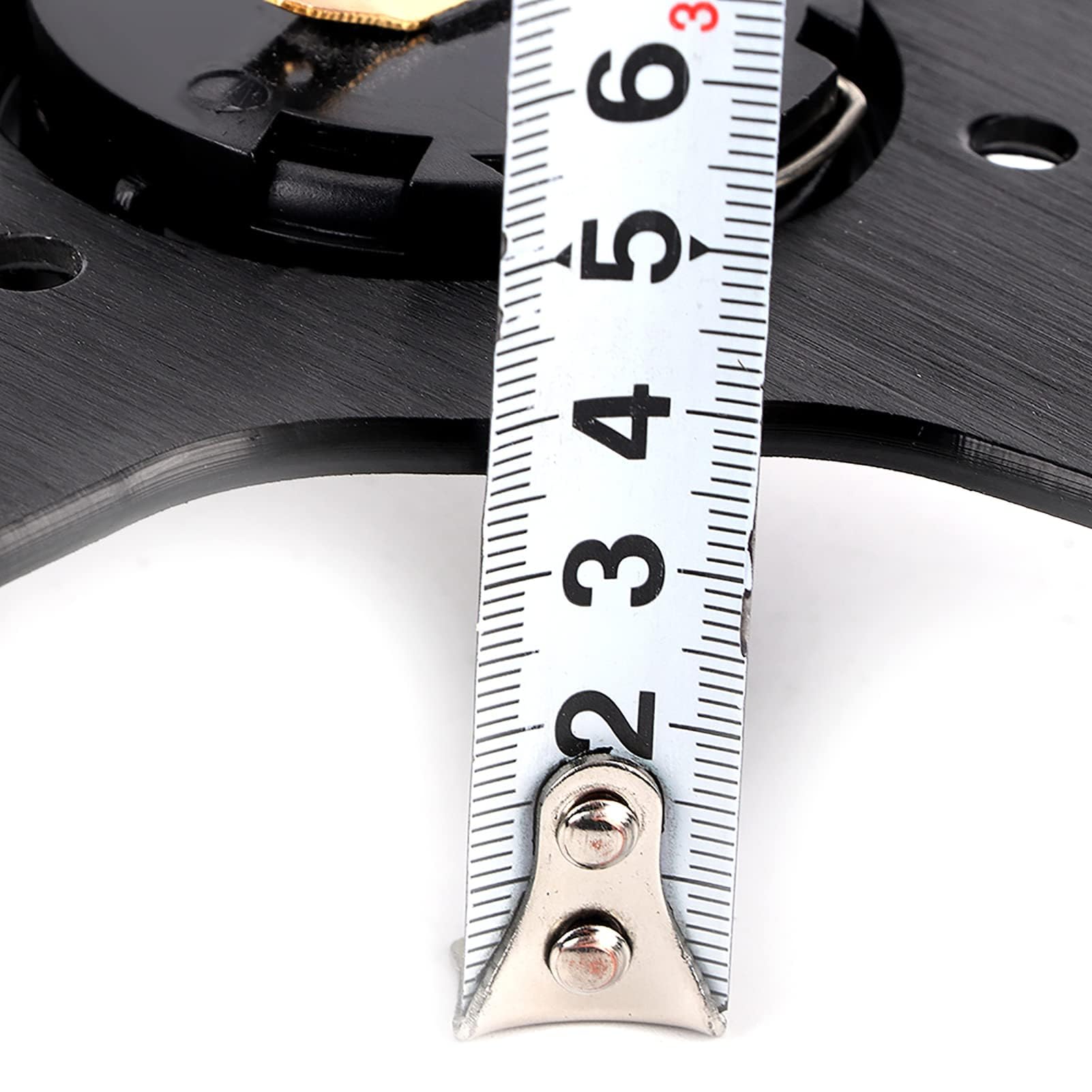 Ejoyous Universal Racing Kierownica, 6-hole Wyścigowe Kierownicy 350 Mm/14 Cali dla Prototipo Style Black Skórzanie z Szarami i Klaksonem