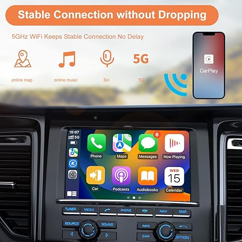 Miniatura 2 de Adaptador inalámbrico CarPlay para Apple iPhone IOS7+ Convertir con cable a Dongle inalámbrico CarPlay, juego de coche inalámbrico, apto para coche